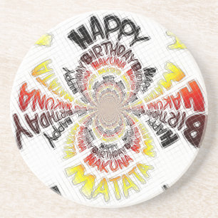 Just Happy Birthday Have a Nice Day Coaster