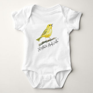Just Hatched & Already Warblin’ Yellow Warbler Baby Bodysuit
