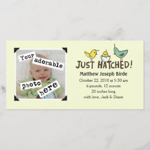 Just Hatched! Baby Announcement