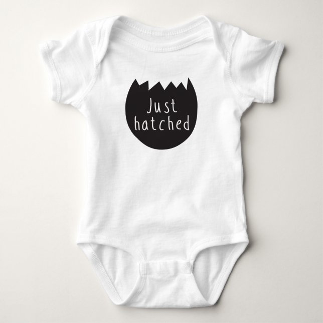 "Just Hatched" Baby Jersey Bodysuit (Front)