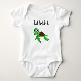 Just Hatched Baby Sea Turtle Baby Bodysuit