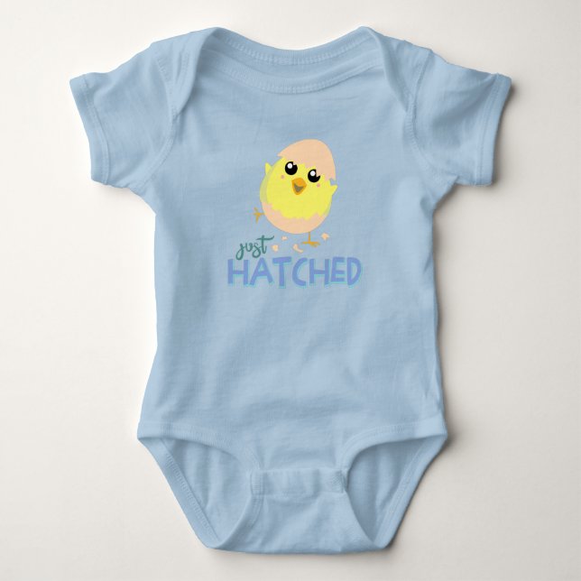 Just Hatched Cute Chick Baby Boy Bodysuit (Front)