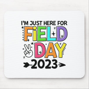Just Here For Field Day 2023 Peace Sign Teacher St Mouse Pad
