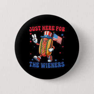 Just Here For The 4th Of July 2 Inch Round Button