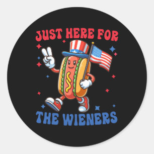Just Here For The 4th Of July Classic Round Sticker