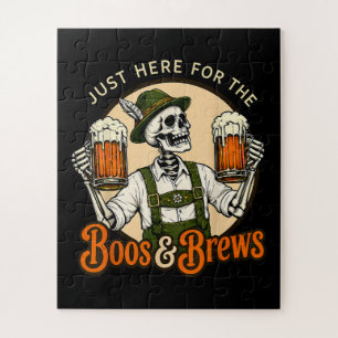 Just Here for the Boos and Brews Oktoberfest Jigsaw Puzzle