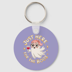 Just Here for the Boos - Funny Halloween Ghost Keychain