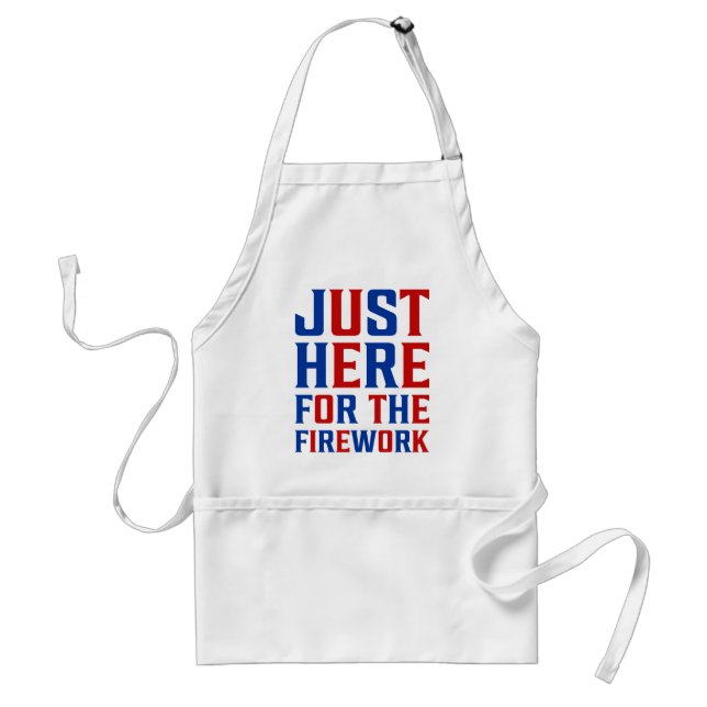 Just Here For The Fireworks Funny For Couple Standard Apron (Front)