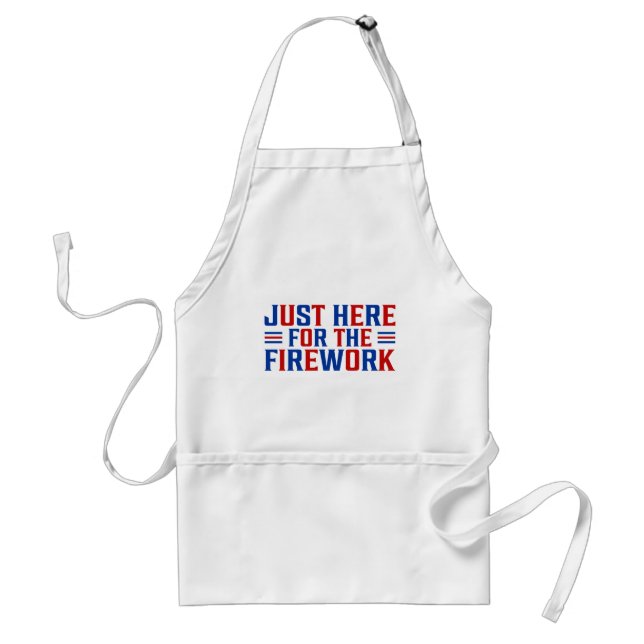 Just Here For The Fireworks Funny For Couple Standard Apron (Front)