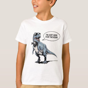 Just Here for the Roar – Retro Dinosaur T-Shirt