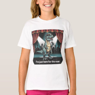 Just Here for the Roar - Retro Dinosaur T-Shirt