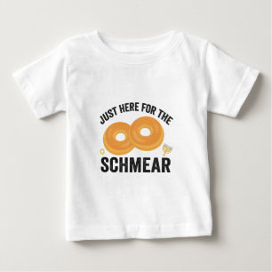 Just Here For the Schmear Funny Hanukkah Bread Baby T-Shirt