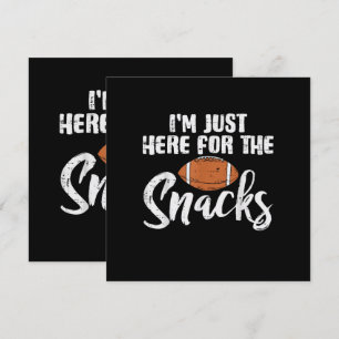 Just Here for The Snacks American Football Funny Invitation