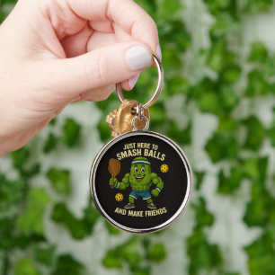 Just Here to Smash Balls and Make Friends Keychain