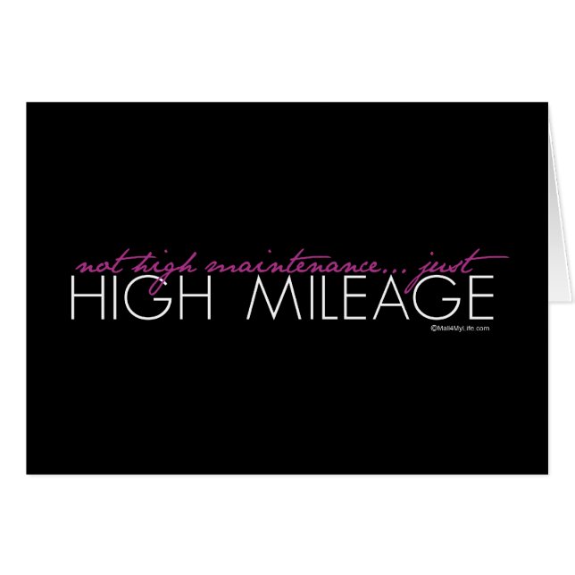 Just High Mileage (Front Horizontal)