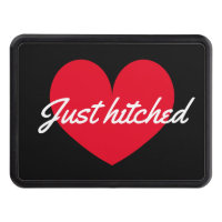 Just hitched funny newly weds car hitch cover