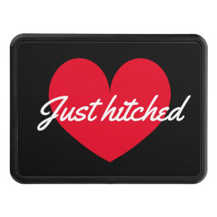 Just hitched funny newly weds car hitch cover