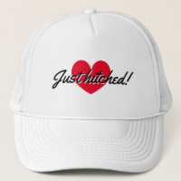 Just hitched trucker hat for newly weds couple