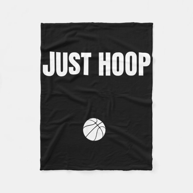 Just Hoop Tee  Fleece Blanket (Front)