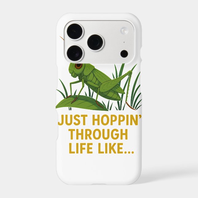 "Just Hoppin’ Funny Grasshopper Art" (Back)