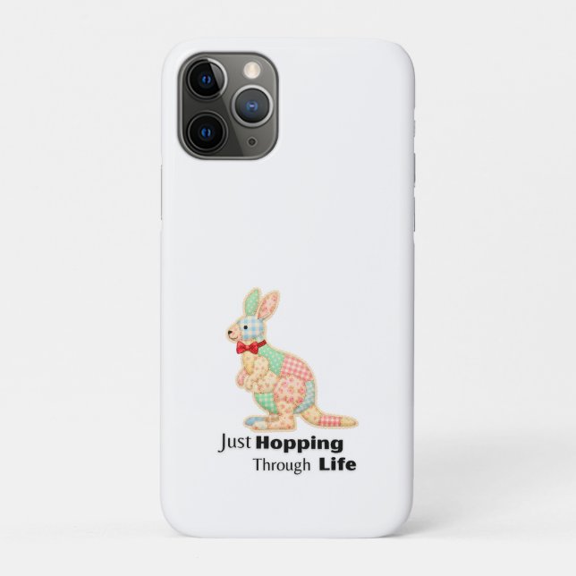 Just Hopping Through Life Kangaroo Design Case-Mate iPhone Case (Back)