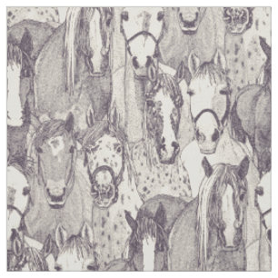 just horses mulberry pearl fabric