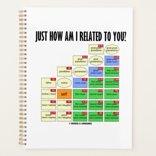 Just How Am I Related To You? Genealogy Planner (Front)