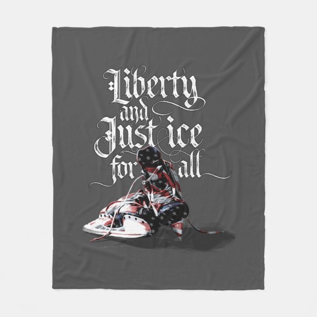 Just Ice For All (Hockey) Fleece Blanket (Front)