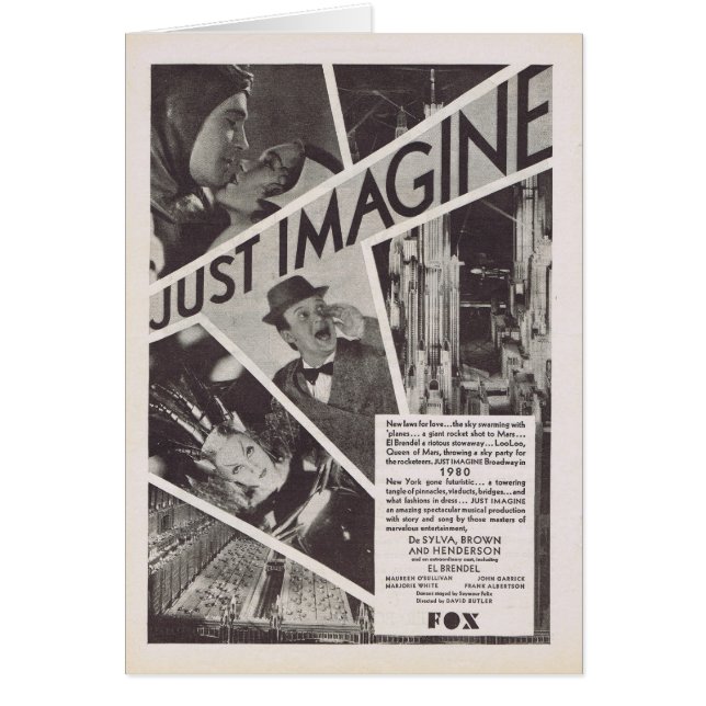 Just Imagine movie ad (Front)