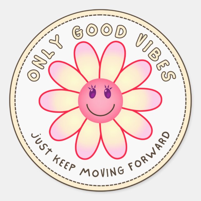 JUST KEEP MOVING FORWARD  CLASSIC ROUND STICKER (Front)