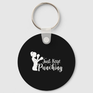 Just Keep Punching - Female Boxer Gifts Keychain