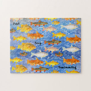 Just Keep Swimming-Collection of Fish Jigsaw Puzzle