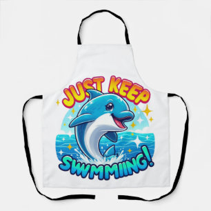Just Keep Swimming Dolphin Apron