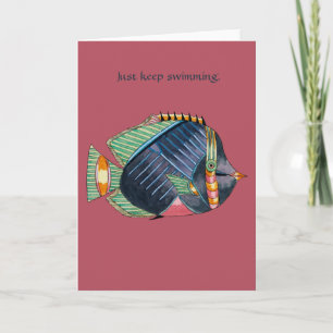 Just keep swimming holiday card