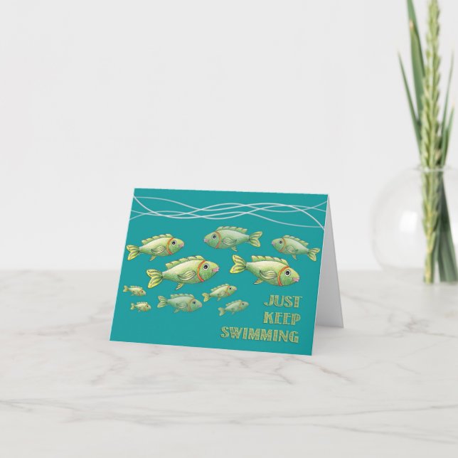 Just Keep Swimming Notecard (Front)