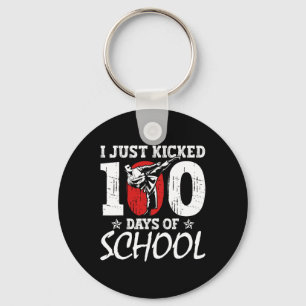 Just Kicked 100 Days Of School Martial Arts Karate Keychain