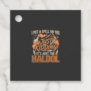 Just Kidding Haldol Halloween Potion Bottle Syring Favour Tags