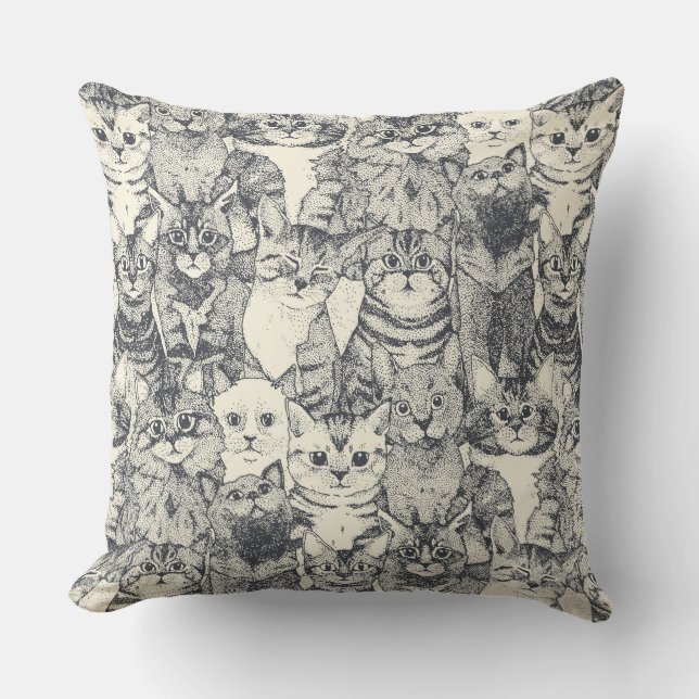 just kittens iron throw pillow (Front)