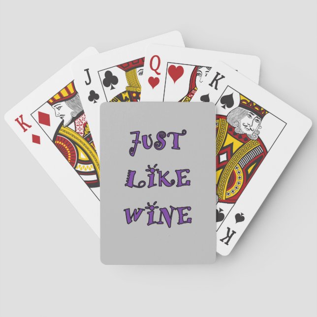 JUST LIKE WINE playing cards (Back)
