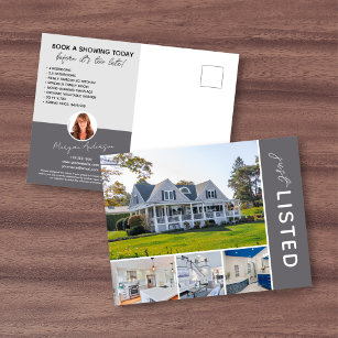 JUST LISTED 4 Photo Real Estate Marketing Postcard