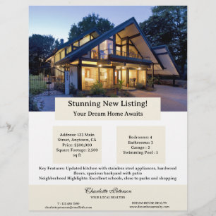 Just Listed Real Estate Flyer
