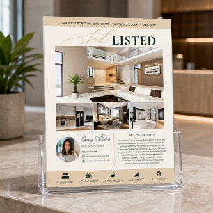 Just Listed Real Estate Flyer Realtor Marketing