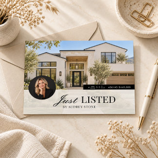 Just Listed Real Estate Marketing Postcard