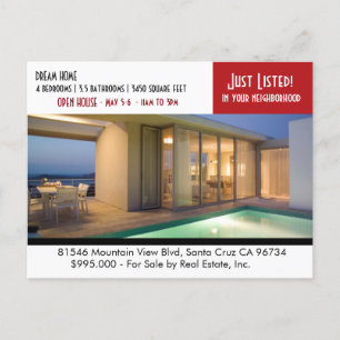 JUST LISTED Real Estate postcard