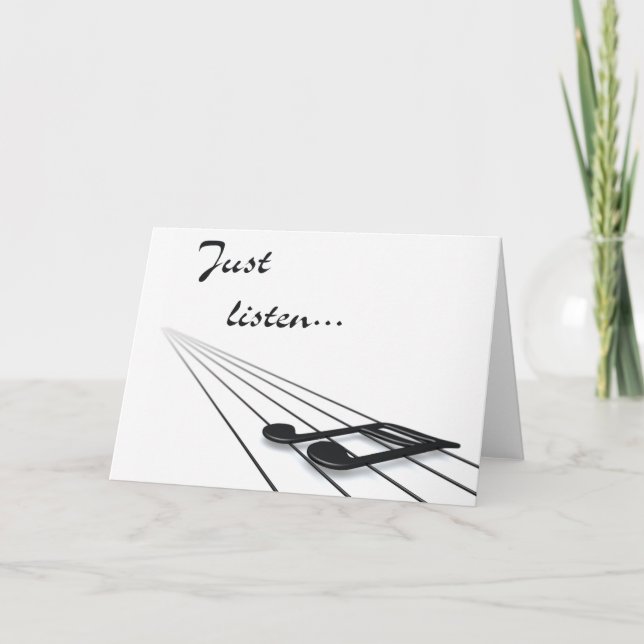 Just listen card (Front)