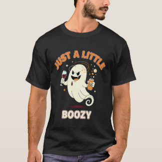 Just Little Boozy Halloween Ghost Drinking Costume T-Shirt