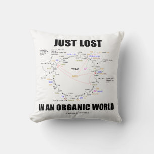 Just Lost In An Organic World Krebs Cycle Humour Throw Pillow