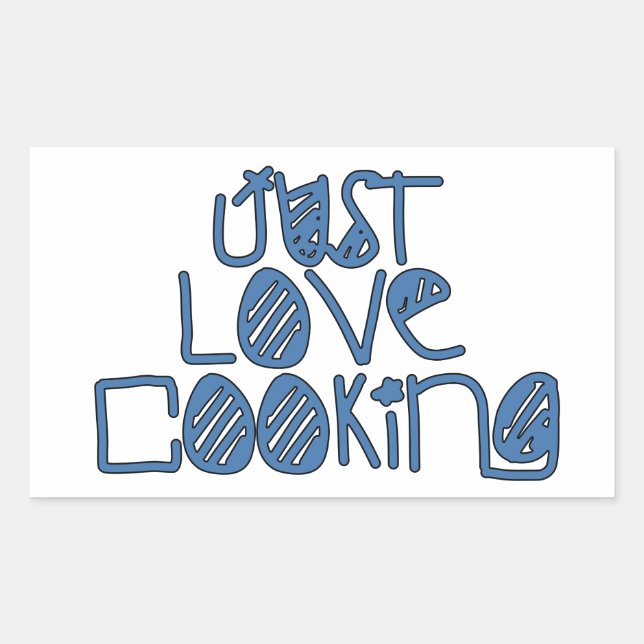 Just Love Cooking Sticker (Front)