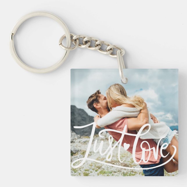 Just Love Photo Keychain (Front)
