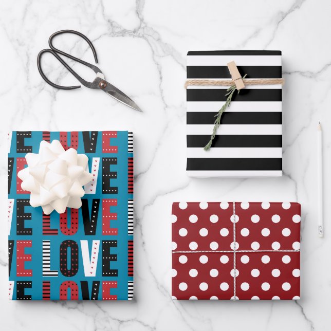 Just Love Wrapping Paper Set (Front)